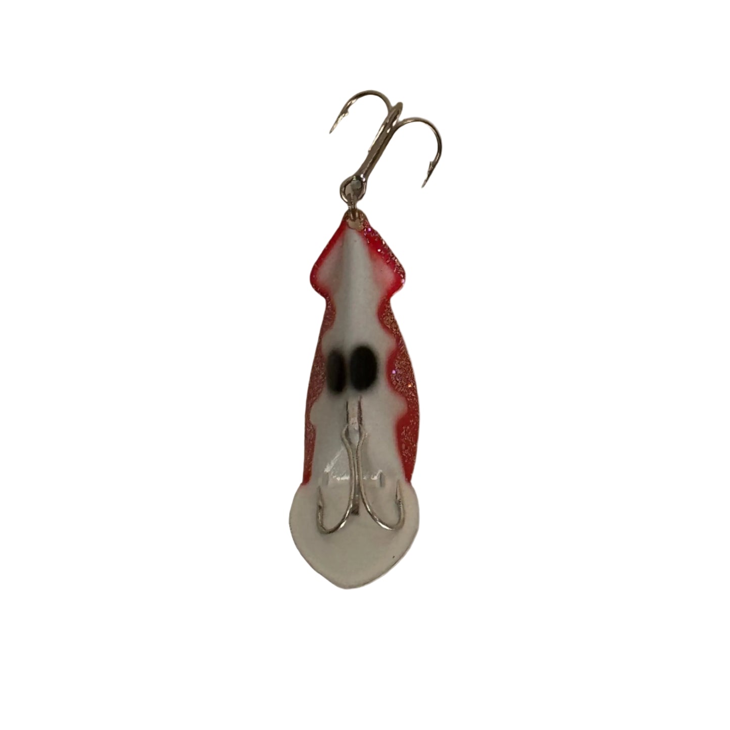 51-3 Scalloped Flash - White with Red Scallop