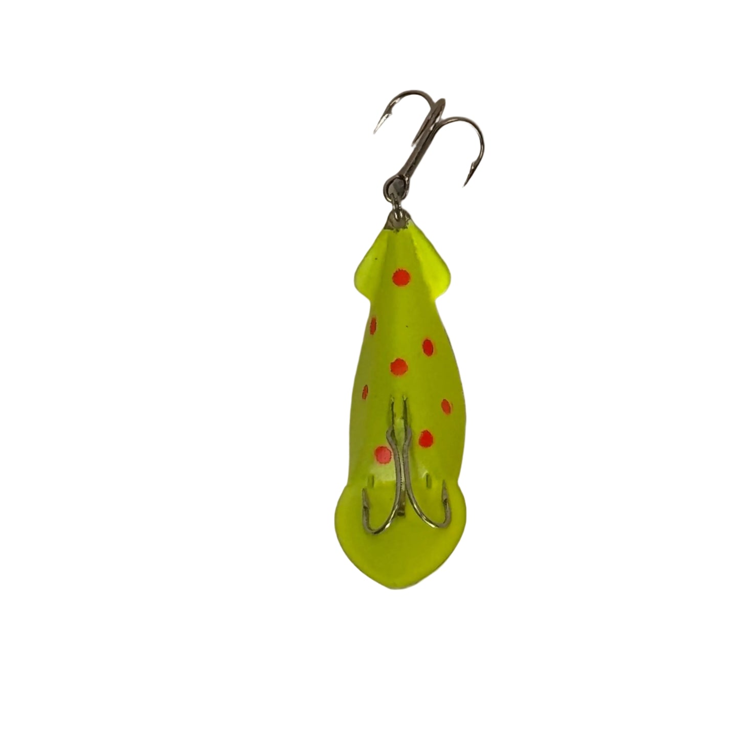 F32-3 Fluorescent - Chartreuse with Red Dots