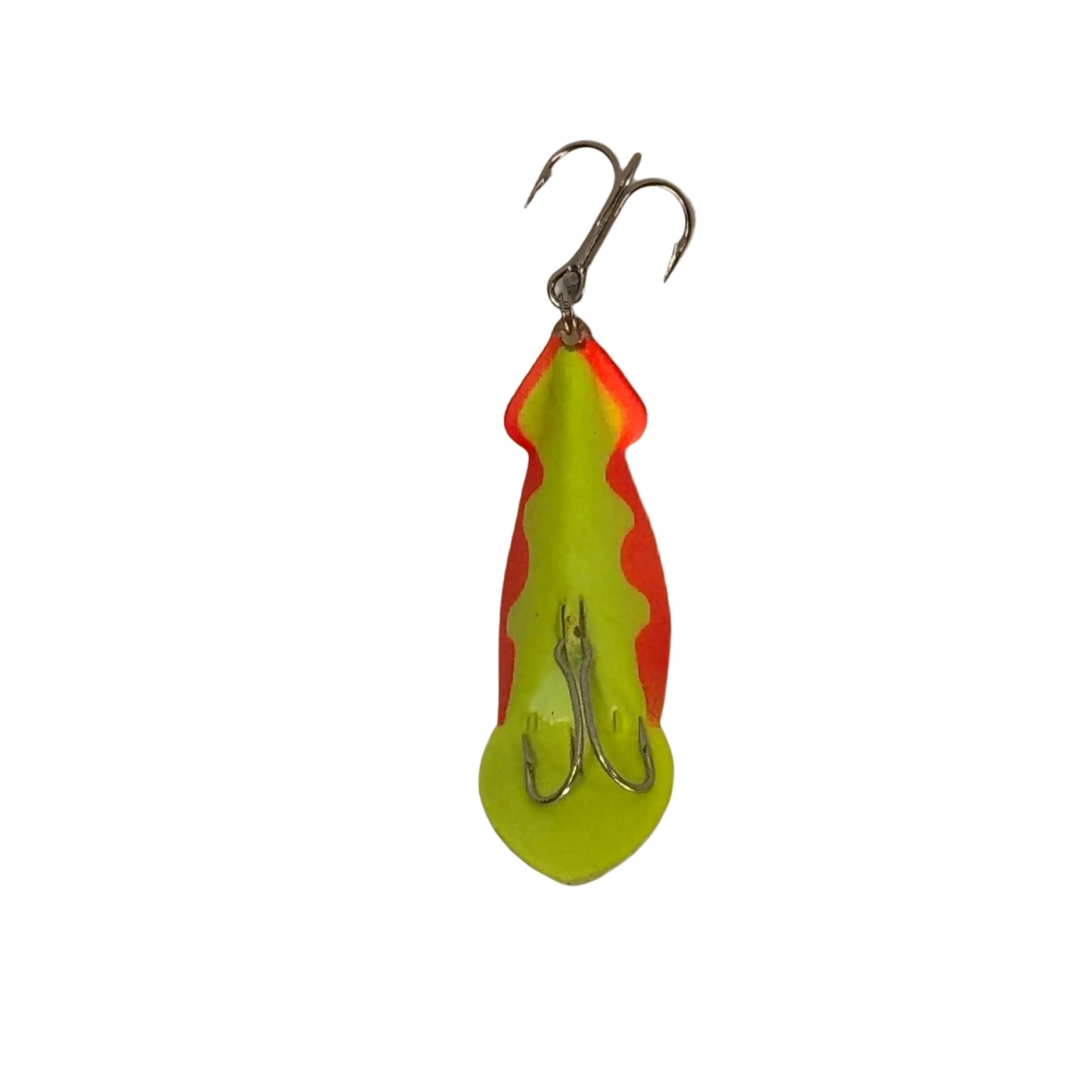 F42-3 Fluorescent - Chartreuse with Red Scallop