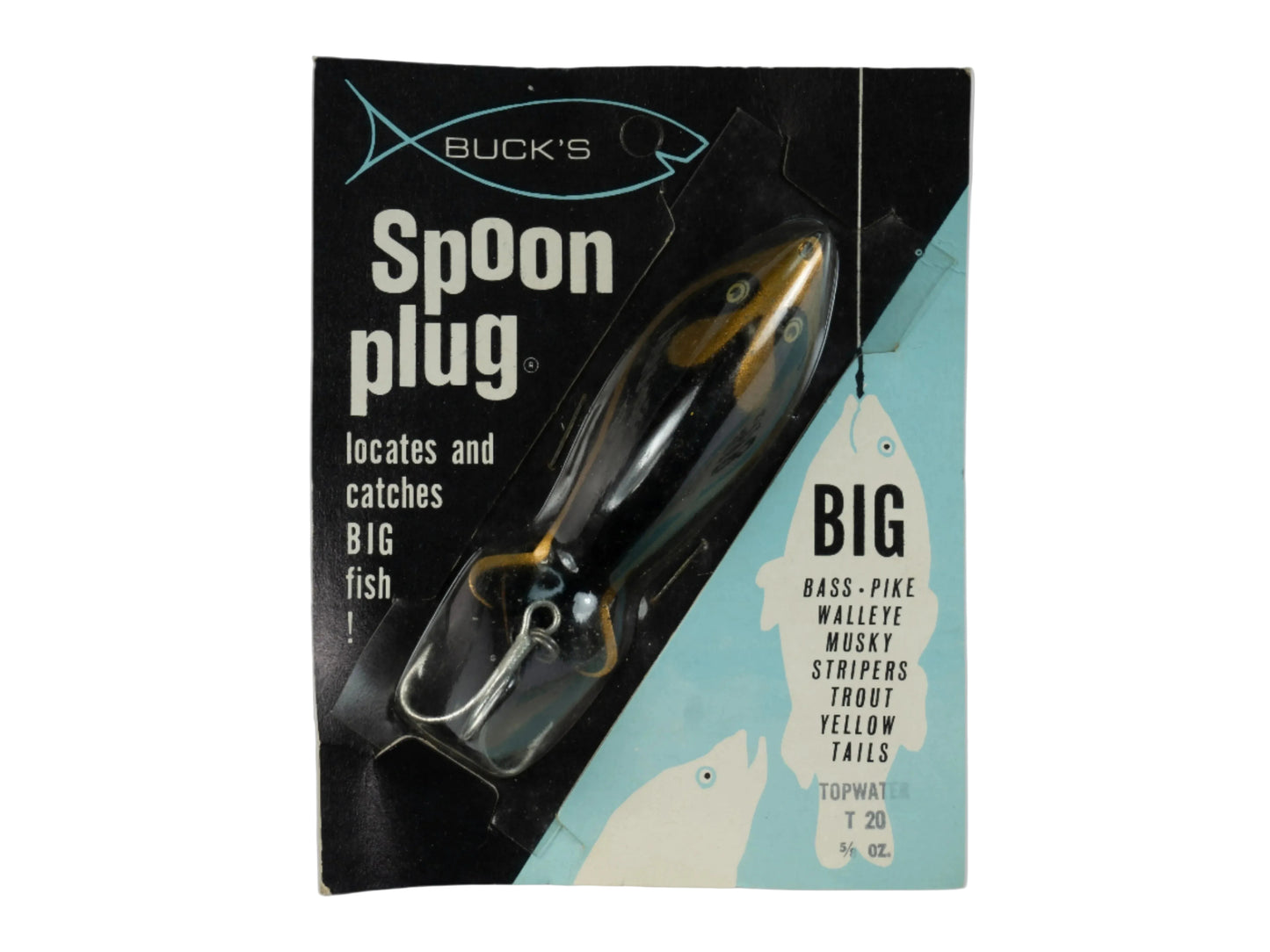 T20 10-4 Top Water Lure Black and Gold