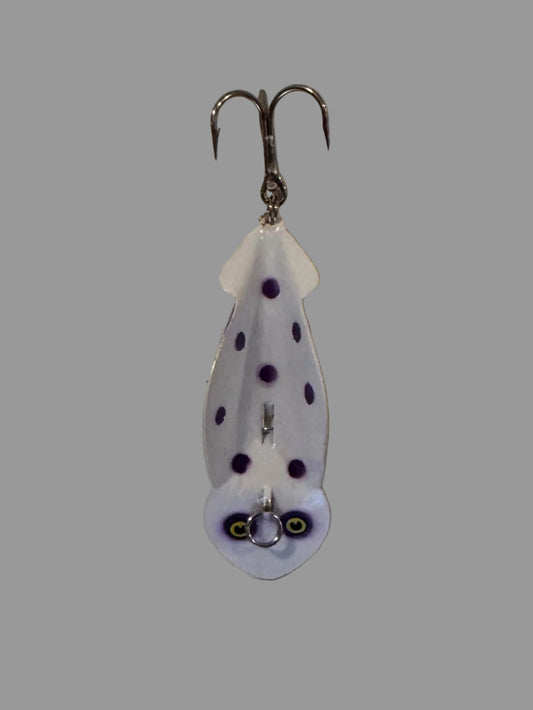 31-8 Dotted - White with Purple Dots