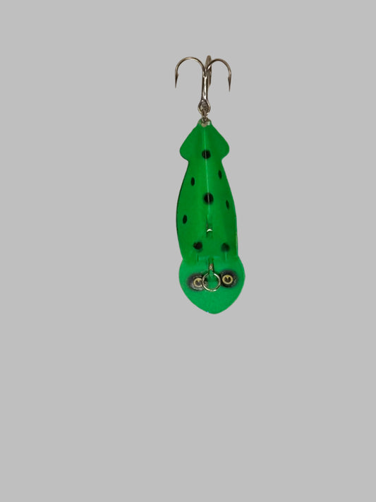 F35-4 Fluorescent - Green with Black Dots