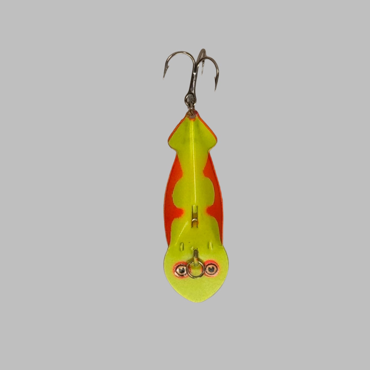 F42-3 Fluorescent - Chartreuse with Red Scallop