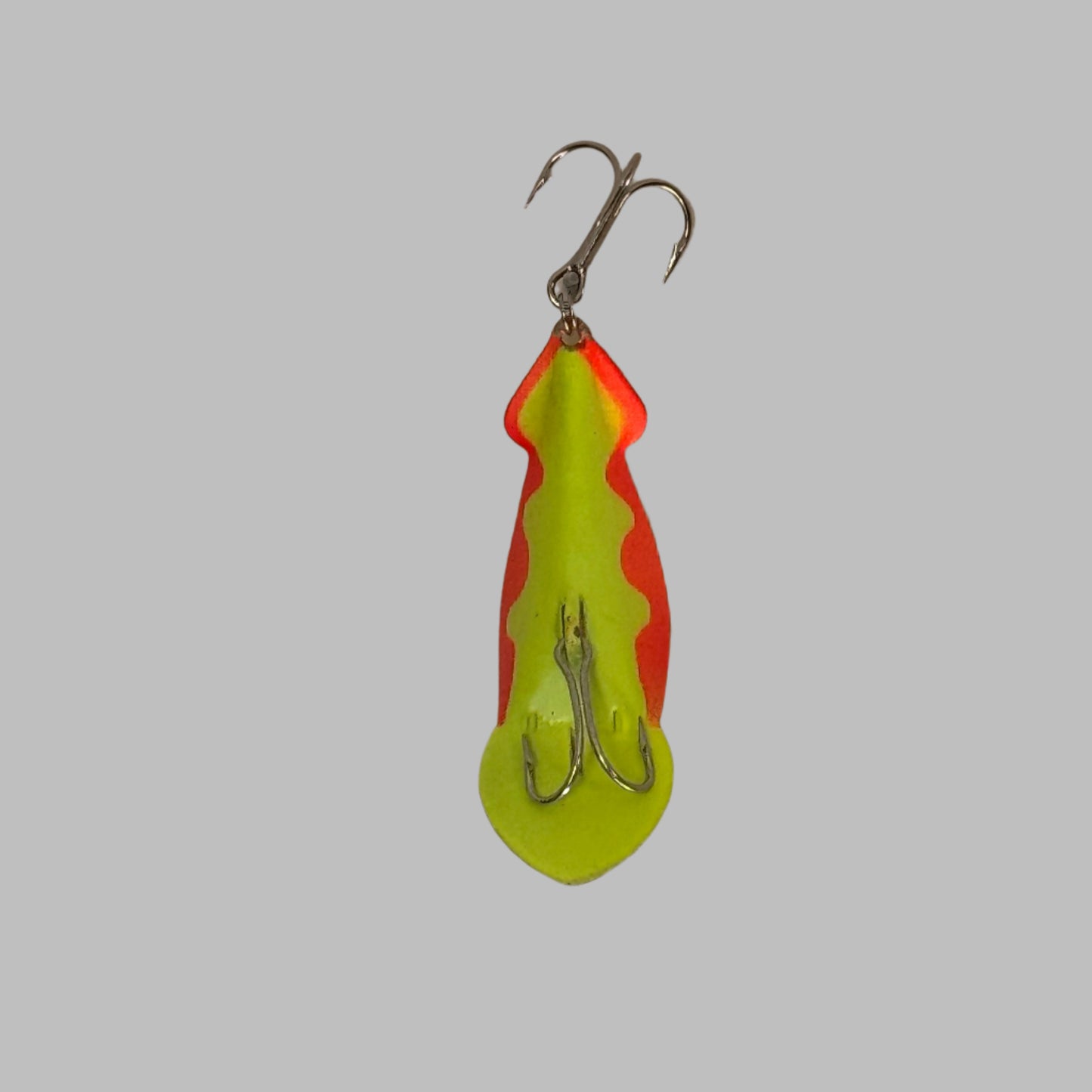 F42-3 Fluorescent - Chartreuse with Red Scallop