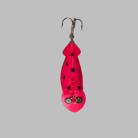 82-4 Fluorescent Hot Pink with Black Dots